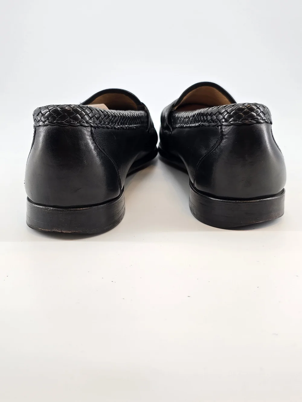 Allen Edmonds Black Leather Tassel Moccasin Loafers 12 D Maxfield